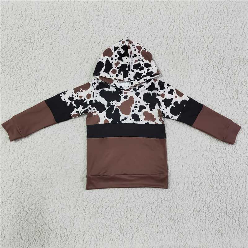 cow hoodie top kids clothes hooded top