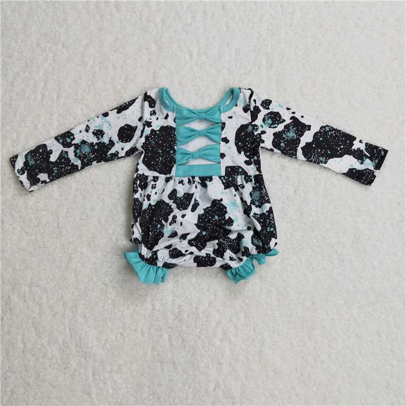 cow bubble long sleeve baby romper