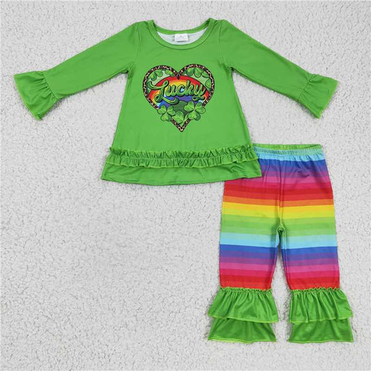 St. Patrick's Day clothes lucky girl outfits kids clothing