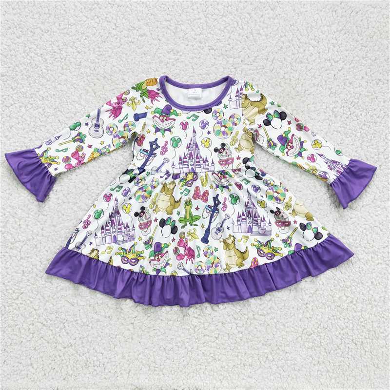 mask girls dress long sleeve mardi gras skirt