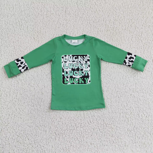 lucky girls long sleeve shirt spring fall winter St. Patrick's Day top