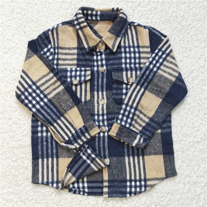 flannel plaid shirt boys long sleeve tops