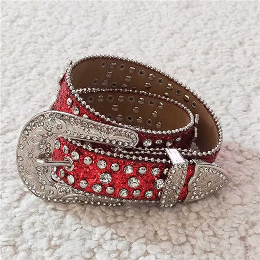 kids sparkling red belt accessories