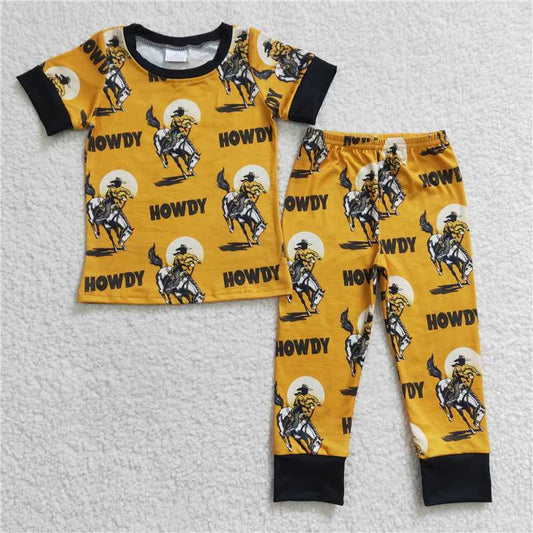 howday western cowboy pajamas boys outfits