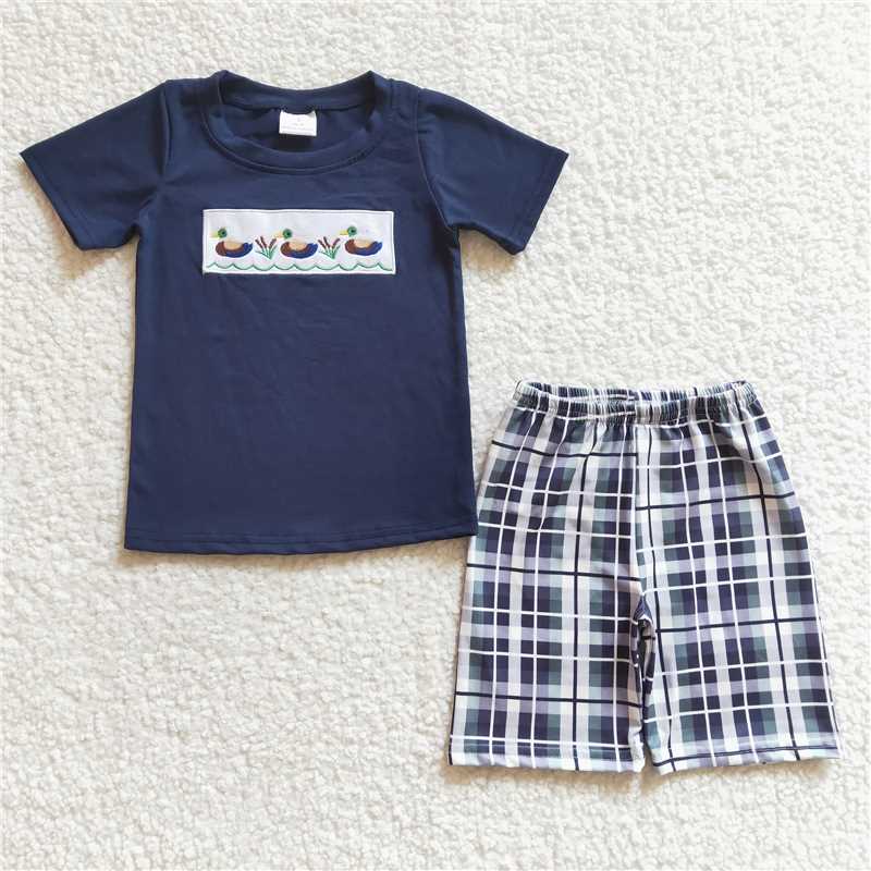 embroidered duck boys summer sets