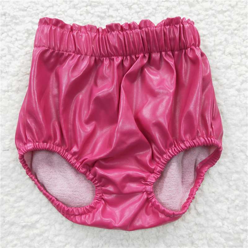 SS0049 four colors leather bummie baby kids shorts