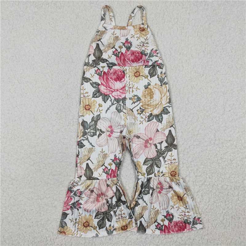 floral girls jumpsuits kids romper