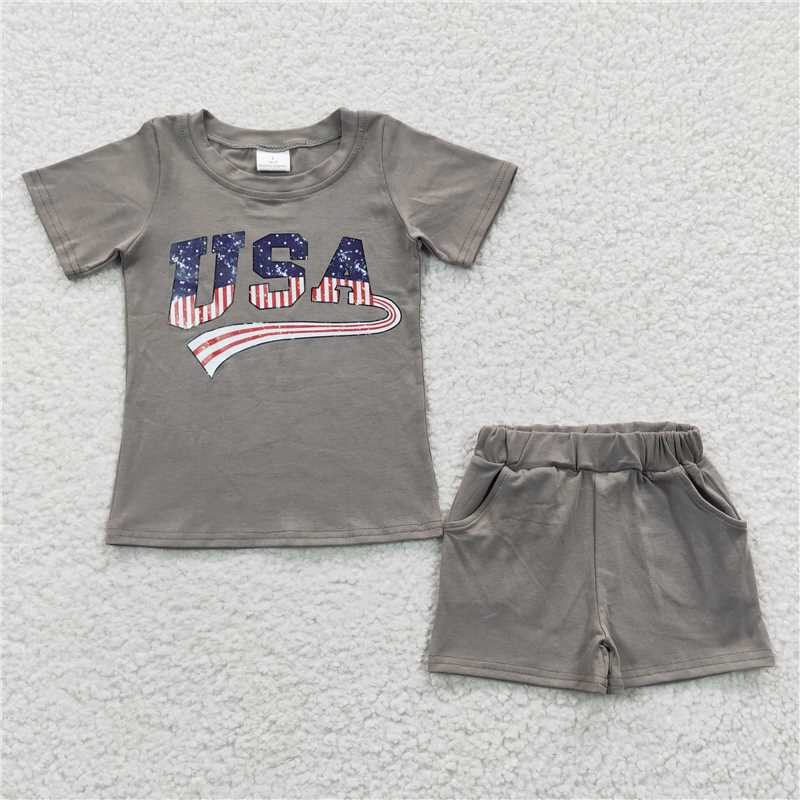 usa july 4th boys summer sets