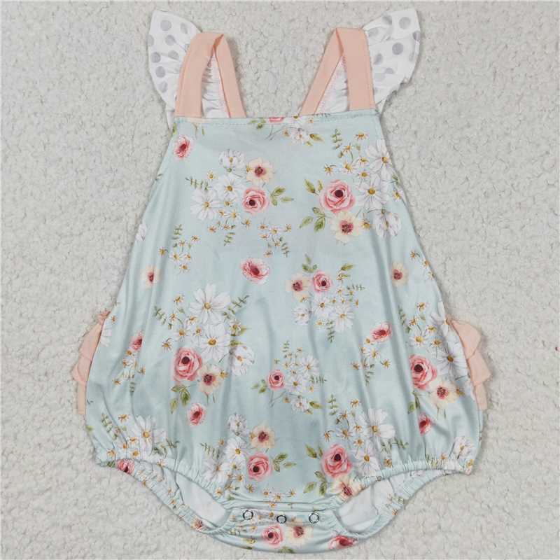 floral baby bubbles boys rompers