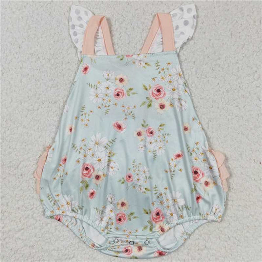 floral baby bubbles boys rompers