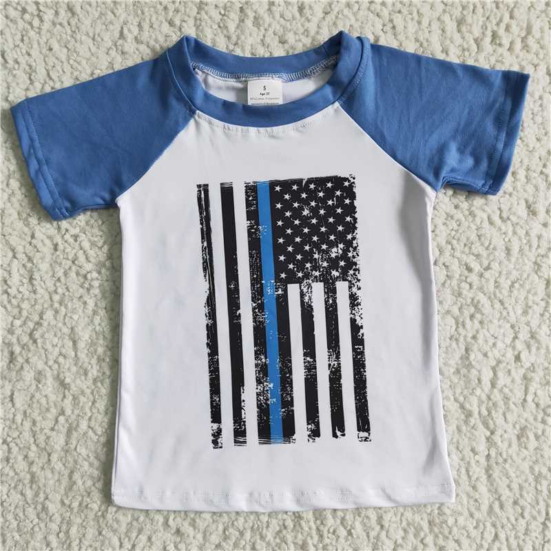 july 4th boy short sleeve shirt