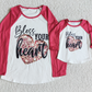 "bless your  heart" mom & me long sleeve t-shirt adult and kids top