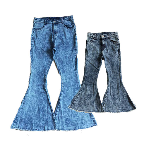 mom & me jeans adult and kids denim bell pants