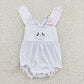 embroidered rabbit bubbles bunny romper girls easter jumpsuit