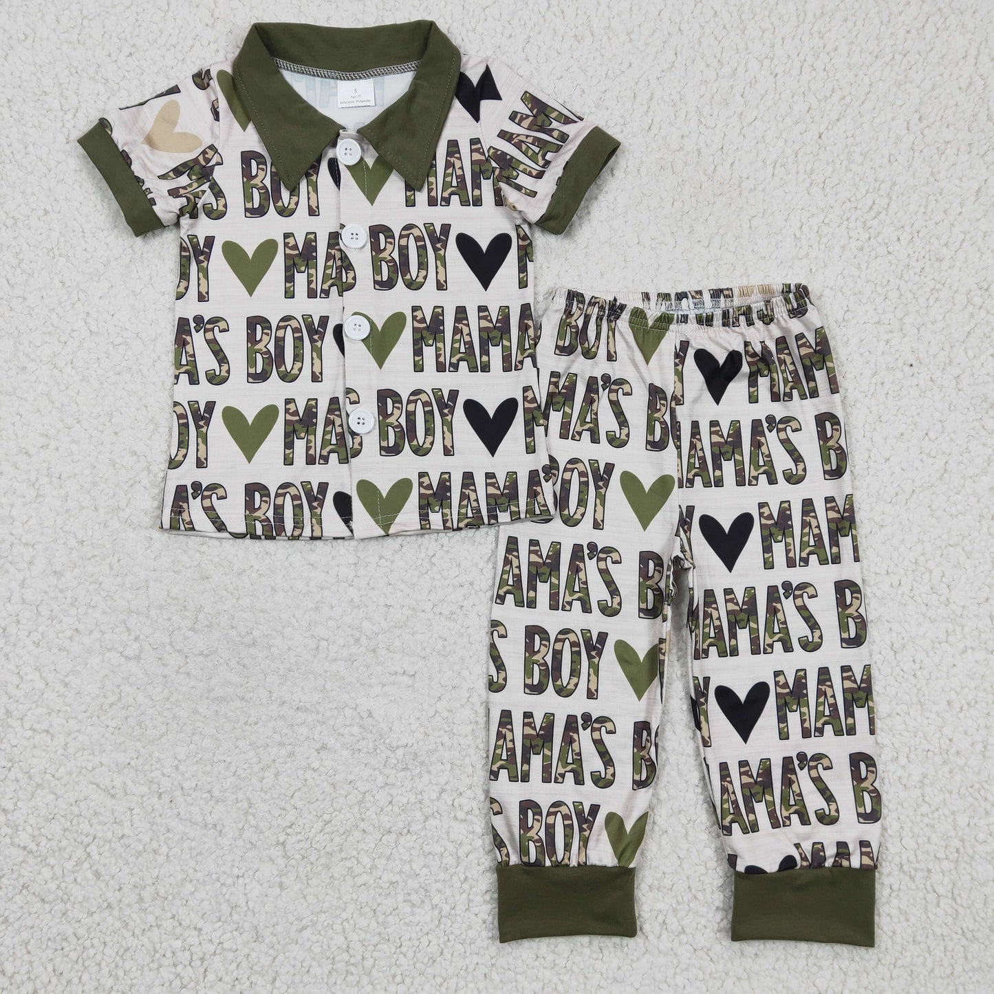 mama boy shirt and pants set boy camo suit kids clothes