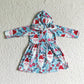 christmas Hooded Jacket girls coats cardigan Santa Claus dress