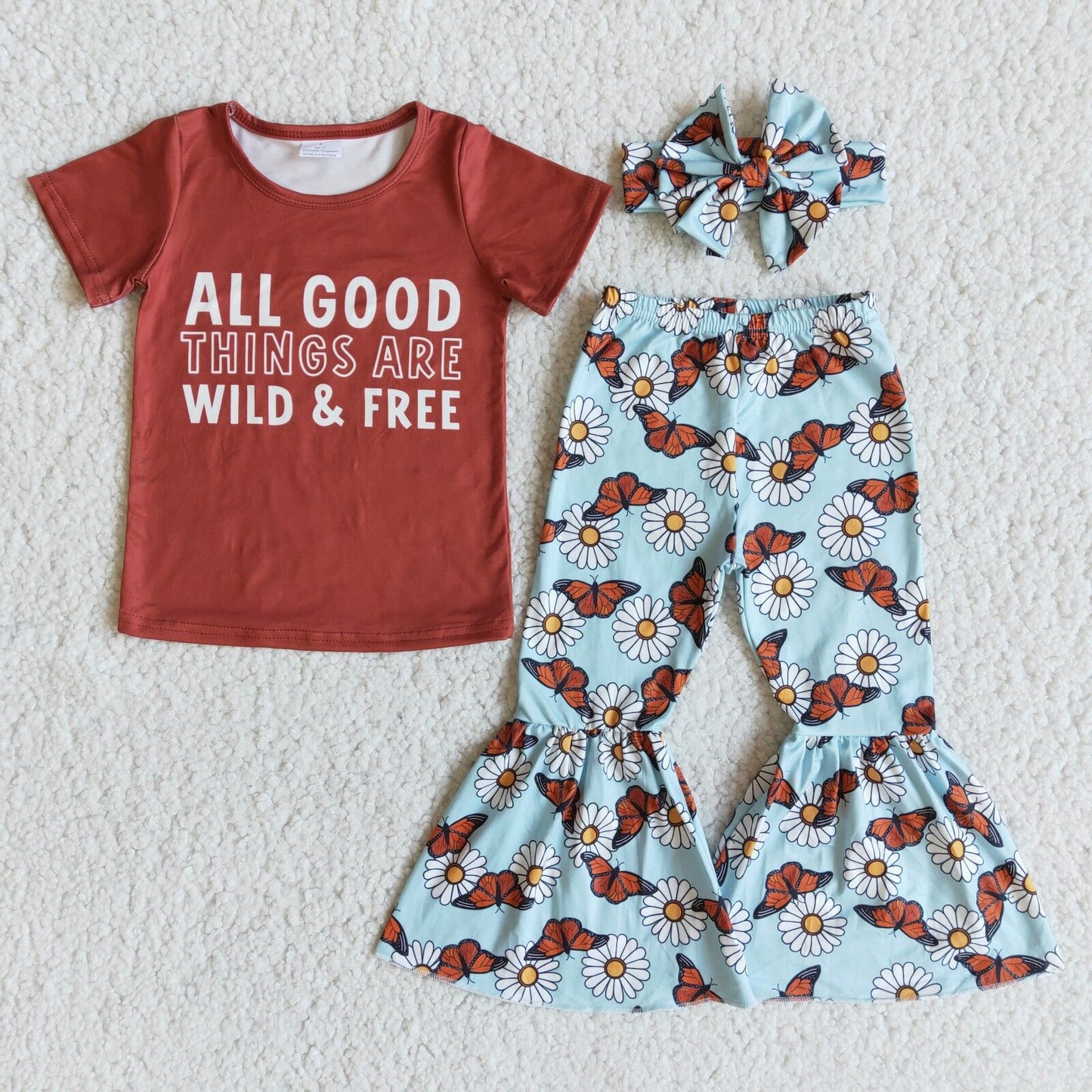 all good shirt bell 2 pcs sets Butterfly