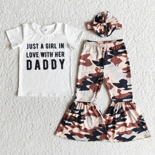 just a girl in love with her daddy shirt camo bell 2 pcs sets