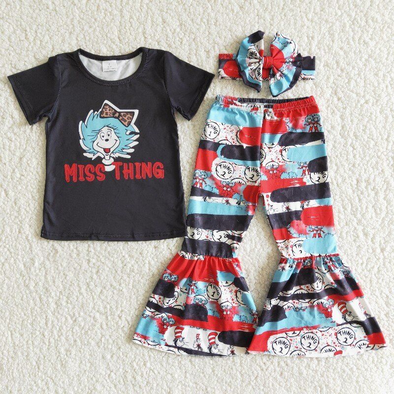 miss thing dr.Seuss girl set shirt bell 2 pcs suit