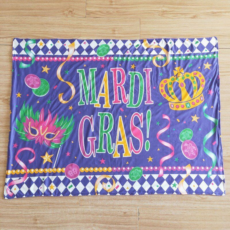 Mardi gras kids blankets size 29X43 inches milk silk and cotton