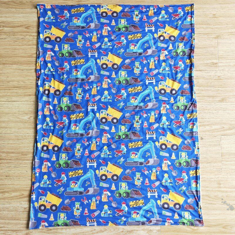 Excavator Kids blankets size 29X43 inches SOFT milk silk and cotton