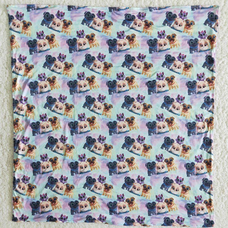 Three dogs Kids blankets size 29X32.68 inches milk silk and cotton