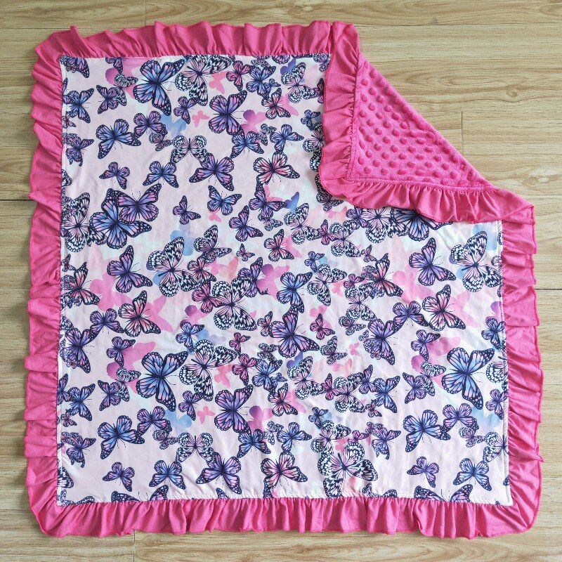 Butterfly kids blankets size 29X32.68 inches milk silk and cotton