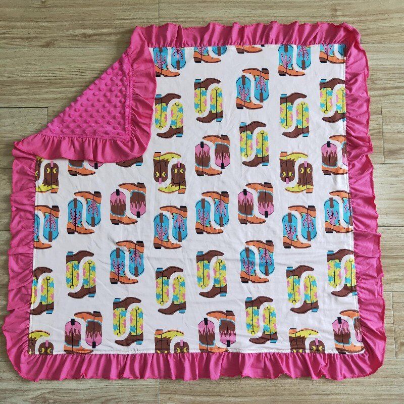 boots kids blankets size 29X32.68 inches milk silk and cotton