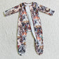 4.17Western Zip Sleeper romper even feet  long sleeve jumpsuit