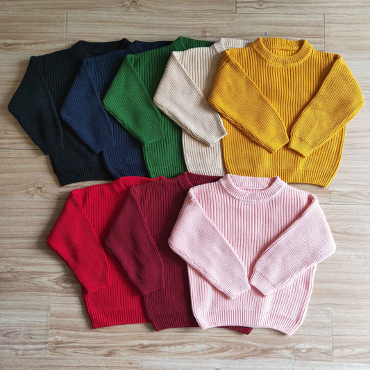 solid color kids Sweaters many colors fall winter top