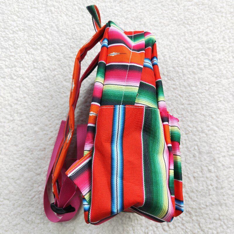 kids bags color stripes backpack