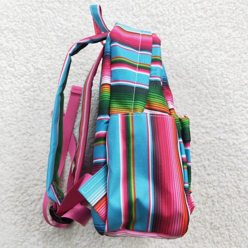 kids bags color stripes backpack