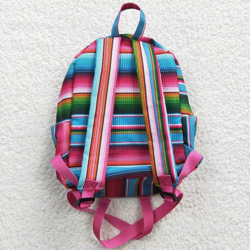 kids bags color stripes backpack