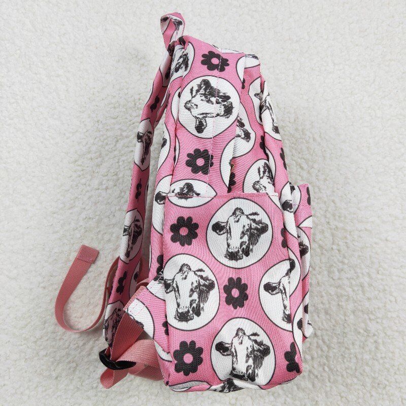 kids bags cow pink backpack