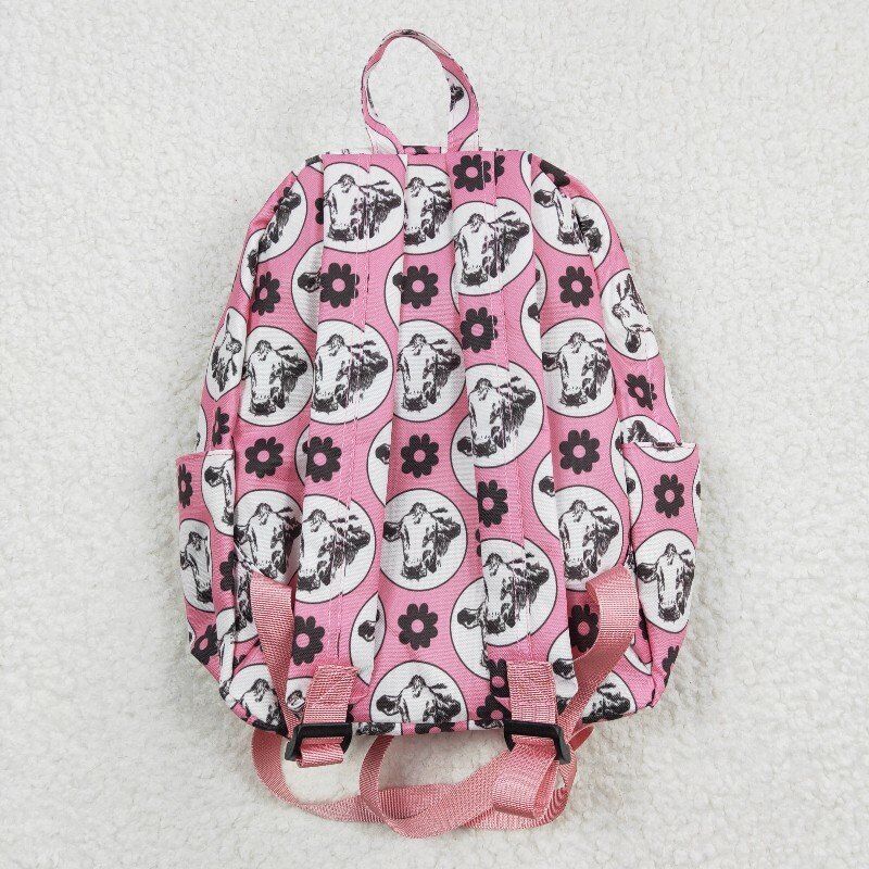 kids bags cow pink backpack