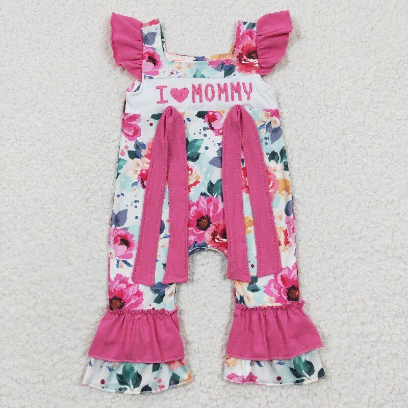 i love mommy girls jumpsuit baby rompers