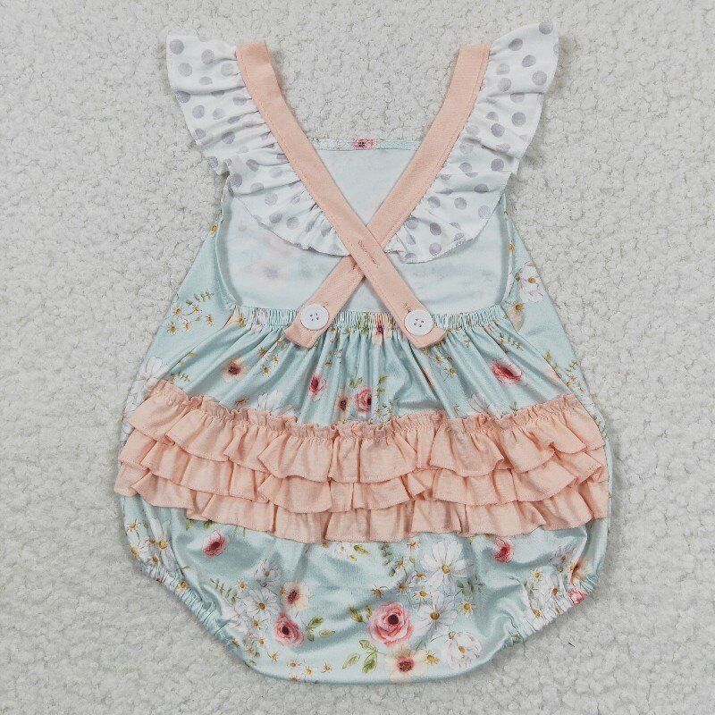 floral baby bubbles boys rompers