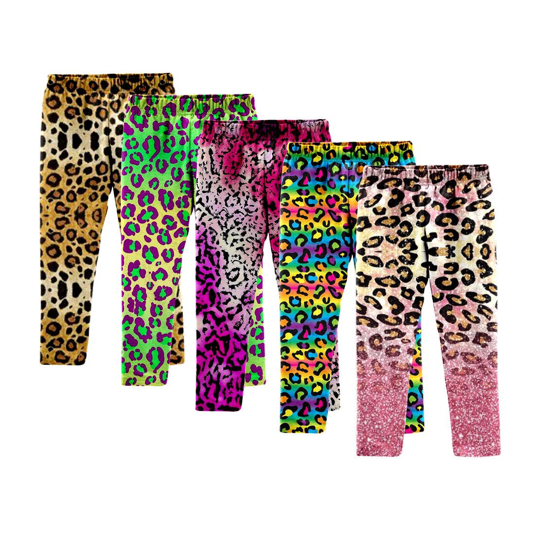 colored leopard print pants girls trousers