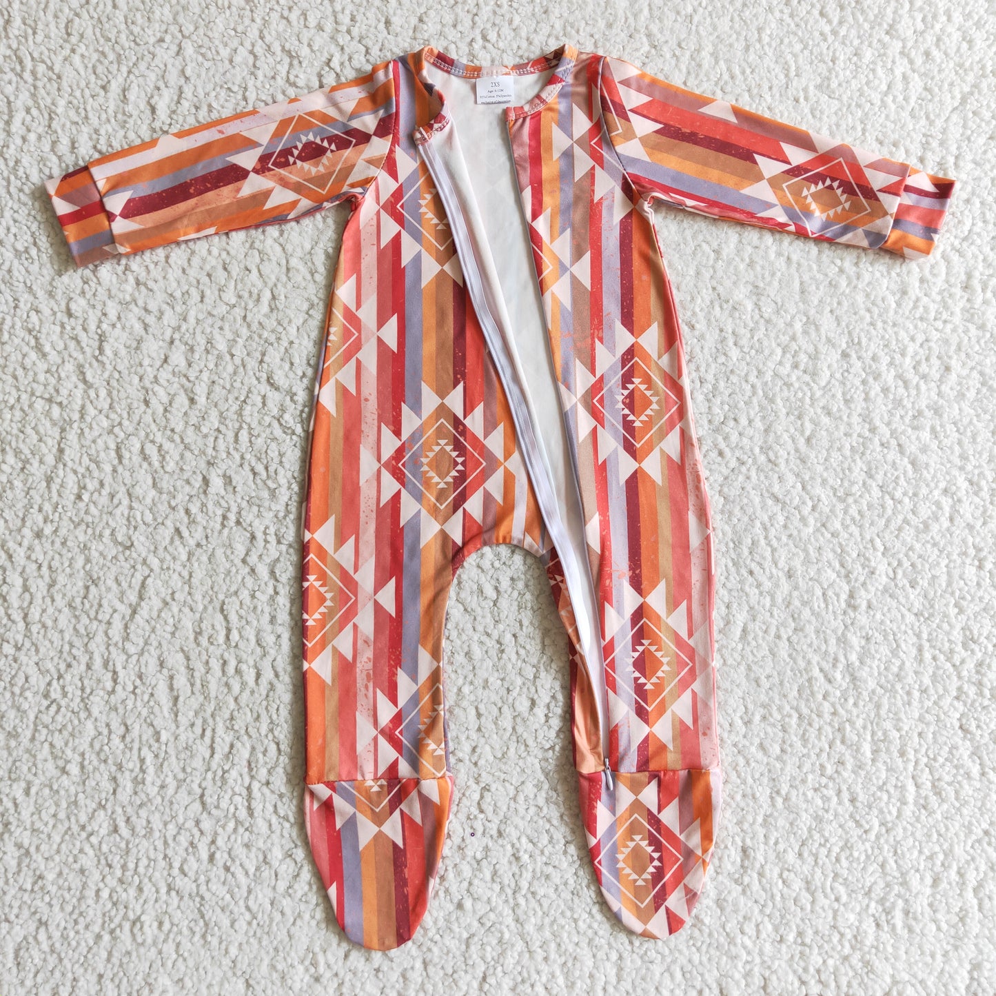 4.16Zip Jumpsuit with Feet Long Sleeve romper